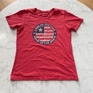 Life Is Good Red T-Shirt with Graphic